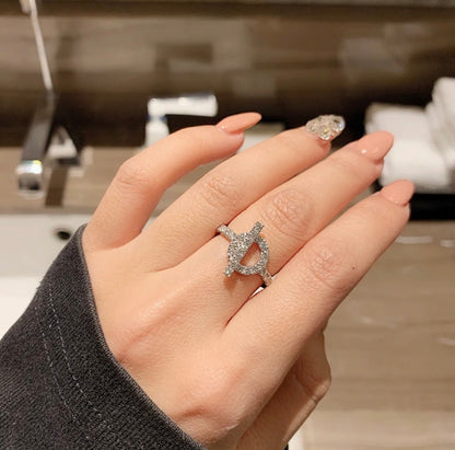 ˇGilded EraˇECHAPPEE RING SILVER DIAMOND