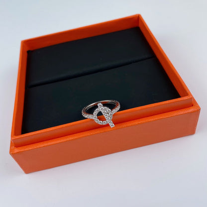 ˇGilded EraˇECHAPPEE RING SILVER DIAMOND
