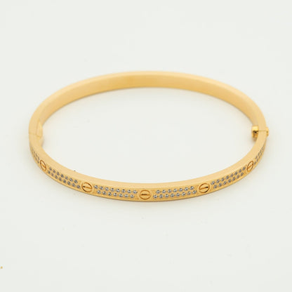 ˇGilded EraˇLOVE BRACELET 3.65MM DIAMOND-PAVED