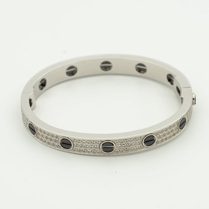 ˇGilded EraˇLOVE BRACELET 6.1MM DIAMOND-PAVED CERAMIC