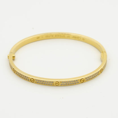 ˇGilded EraˇLOVE BRACELET 3.65MM DIAMOND-PAVED