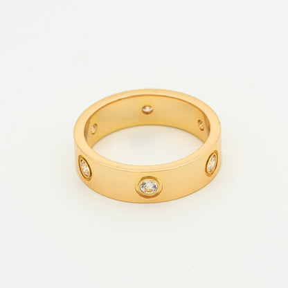 ˇGilded EraˇLOVE RING 5.5MM 6 DIAMONDS PINK GOLD