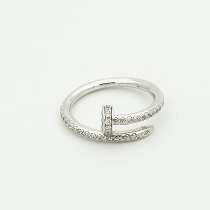 ˇGilded EraˇJUSTE RING 1.8MM SILVER DIAMONDS