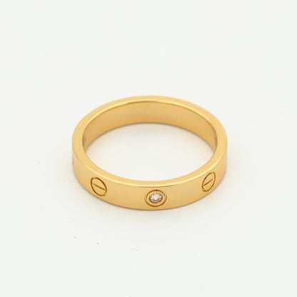 ˇGilded EraˇLOVE RING 4MM 1 DIAMOND PINK GOLD