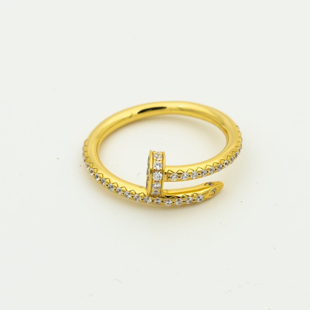 ˇGilded EraˇJUSTE RING 1.8MM GOLD DIAMONDS