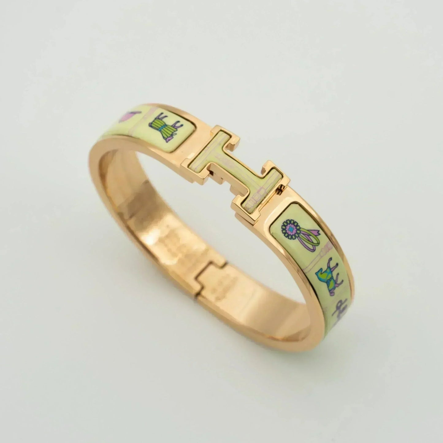 ˇGilded EraˇH PINK GOLD BRACELET CREAM CERAMIC