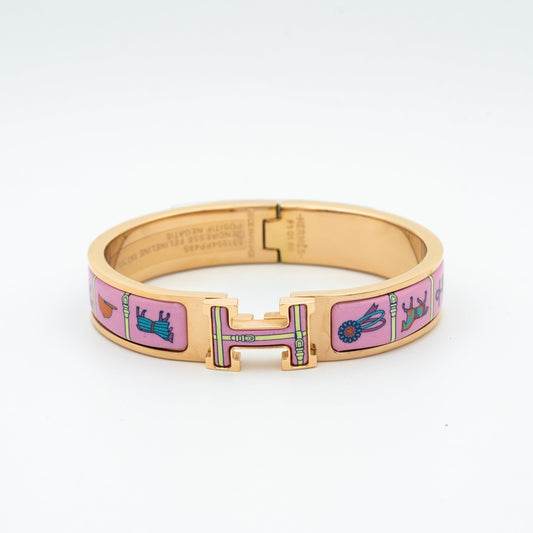 ˇGilded EraˇH PINK GOLD BRACELET PINK CERAMIC