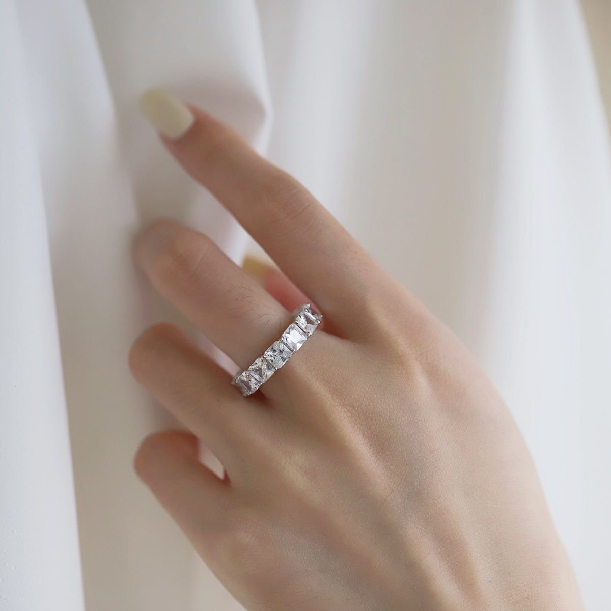 [STREET]Elegant Princess Cut Tennis Ring