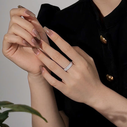 [STREET]Dainty Round Cut Tennis Ring