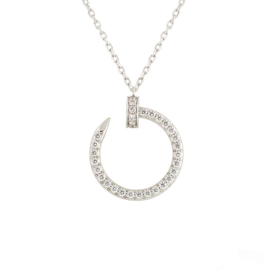 ˇGilded EraˇJUSTE NECKLACE SILVER DIAMONDS