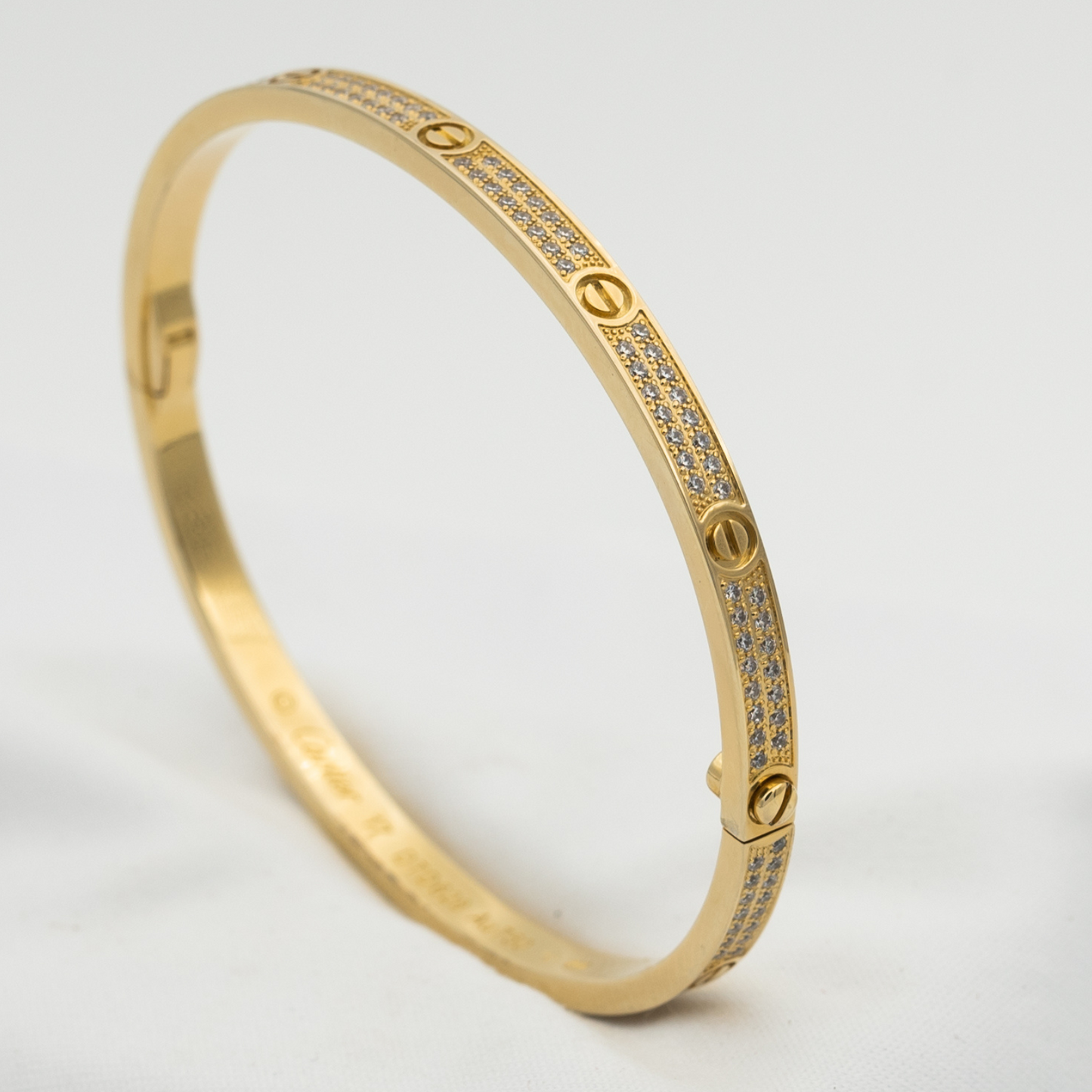 ˇGilded EraˇLOVE BRACELET 3.65MM DIAMOND-PAVED