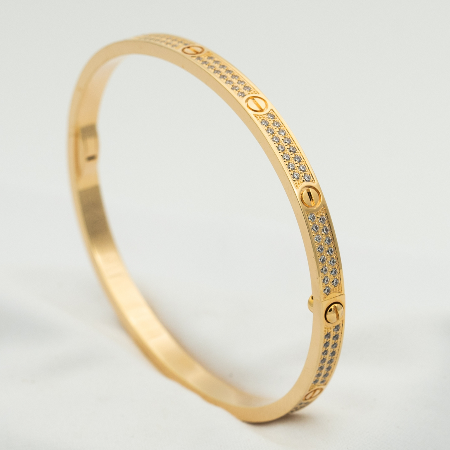 ˇGilded EraˇLOVE BRACELET 3.65MM DIAMOND-PAVED