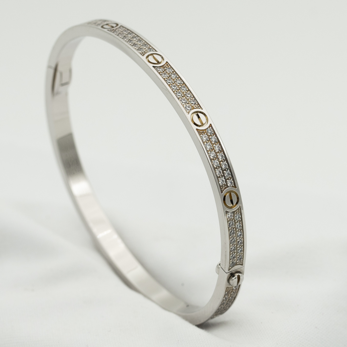 ˇGilded EraˇLOVE BRACELET 3.65MM DIAMOND-PAVED