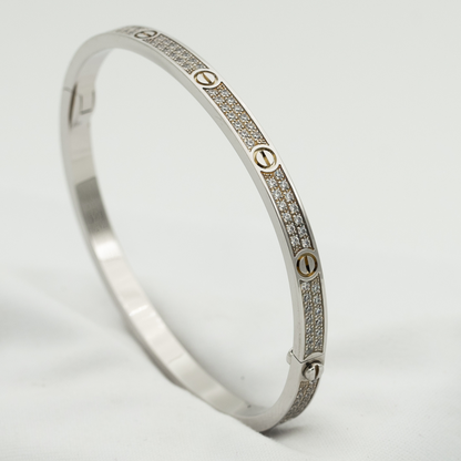 ˇGilded EraˇLOVE BRACELET 3.65MM DIAMOND-PAVED
