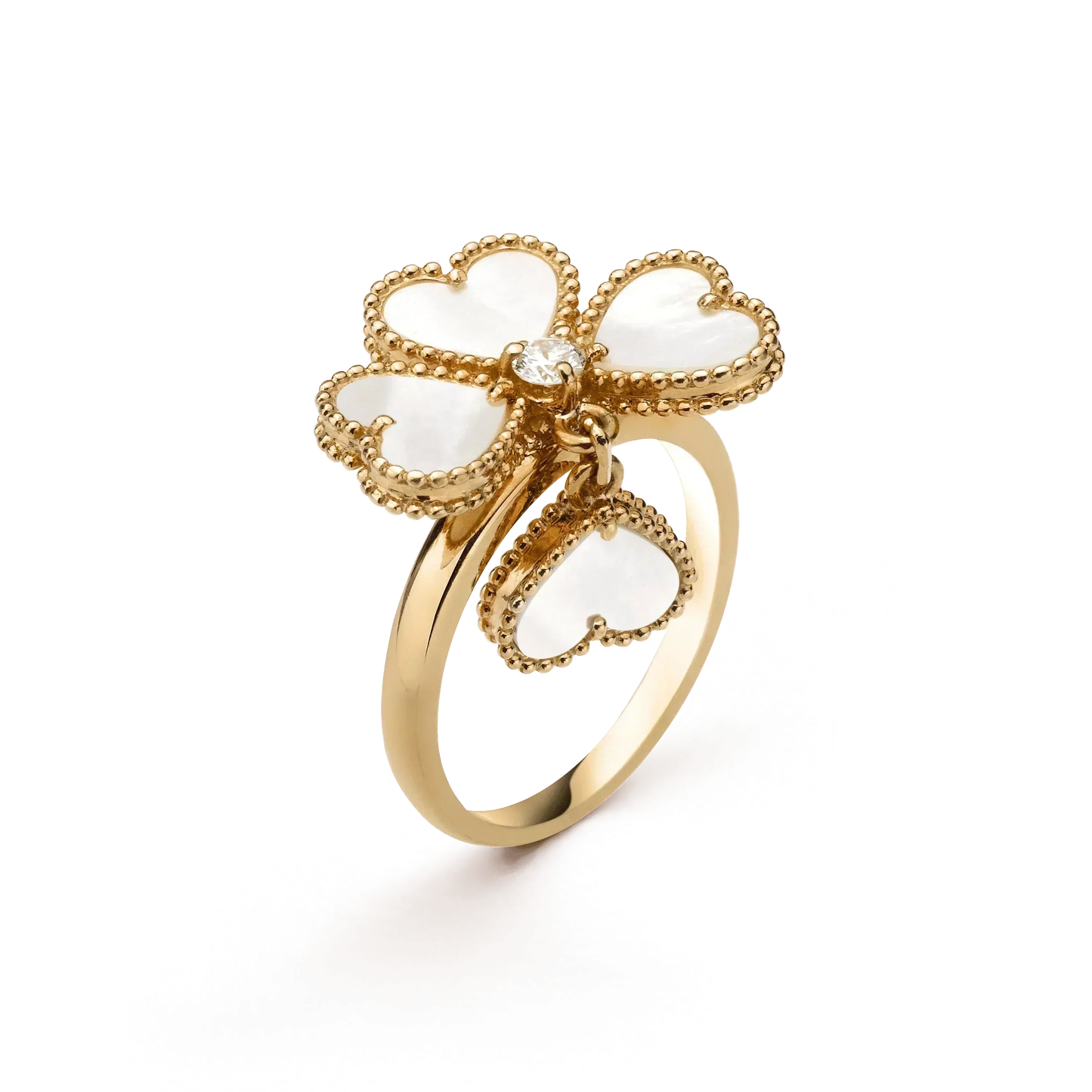 ˇGilded EraˇSWEET CLOVER WHITE MOP RING