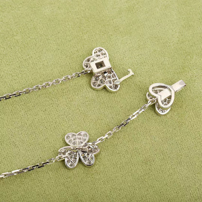 ˇGilded EraˇFRIVOLE SILVER 9 FLOWERS NECKLACE