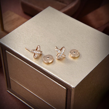 ˇGilded EraˇJEUX DE GOLD DIAMOND EARRINGS