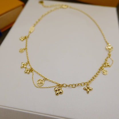ˇGilded EraˇBLOOMING SUPPLE NECKLACE BRASS