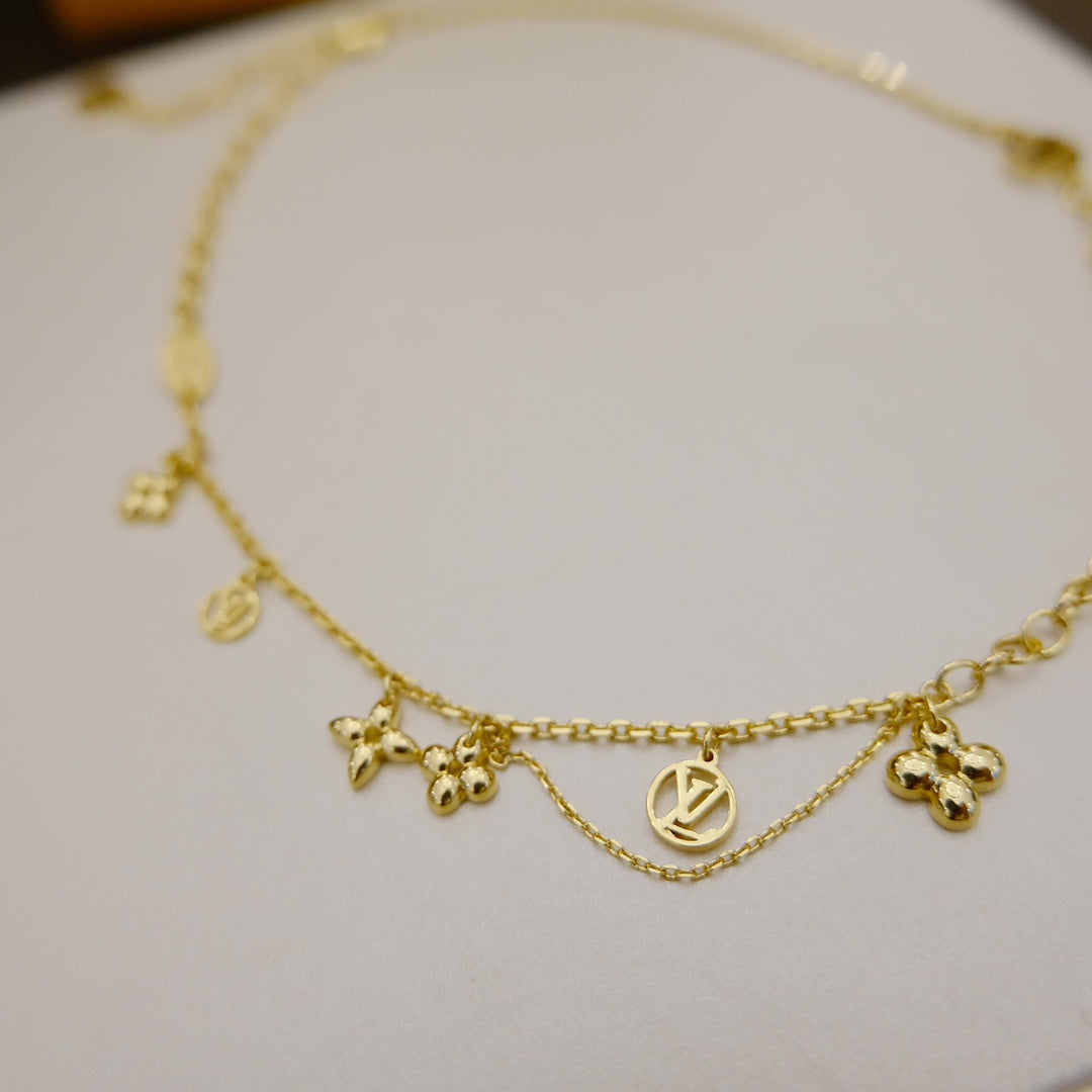 ˇGilded EraˇBLOOMING SUPPLE NECKLACE BRASS