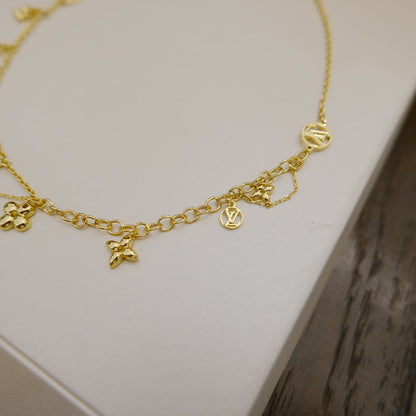 ˇGilded EraˇBLOOMING SUPPLE NECKLACE BRASS