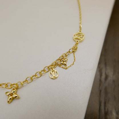 ˇGilded EraˇBLOOMING SUPPLE NECKLACE BRASS