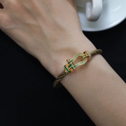 ˇGilded EraˇFORCE 10 GOLD GREEN DIAMOND PAVED