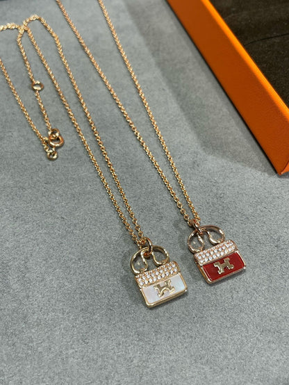 ˇGilded EraˇH CIRCE MOISSANITE PENDANT NECKLACE GOLD