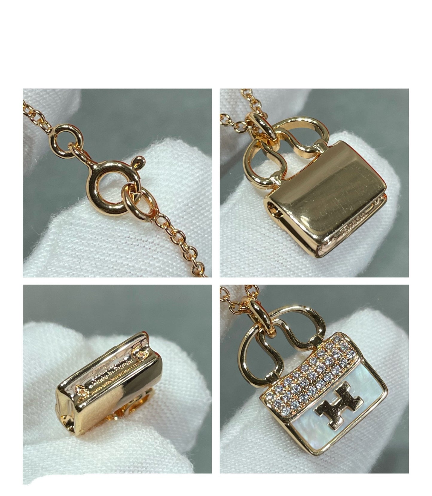 ˇGilded EraˇH CIRCE MOISSANITE PENDANT NECKLACE GOLD