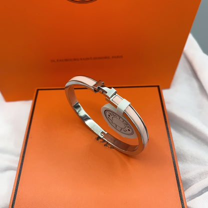 ˇGilded EraˇCLASSIC HM CLIC  PINK 8MM ENAMEL BRACELET