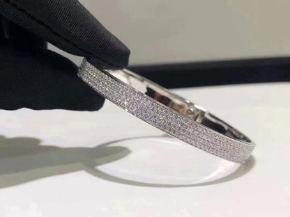 ˇGilded EraˇHM KELLY BRACELET IN SILVER AND FULL PAVE DIAMOND