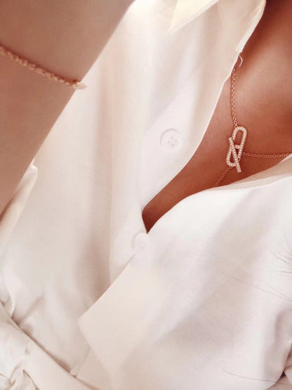 ˇGilded EraˇHM FIRE PIG NOSE NECKLACE TRENDY STREET
