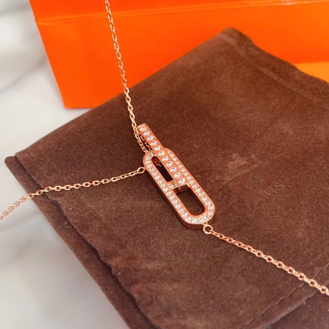 ˇGilded EraˇHM NECKLACE PLATINUM ROSE GOLD DIAMOND