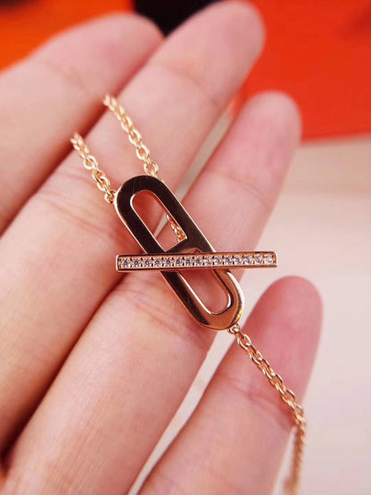 ˇGilded EraˇHM NECKLACE PLATINUM ROSE GOLD DIAMOND