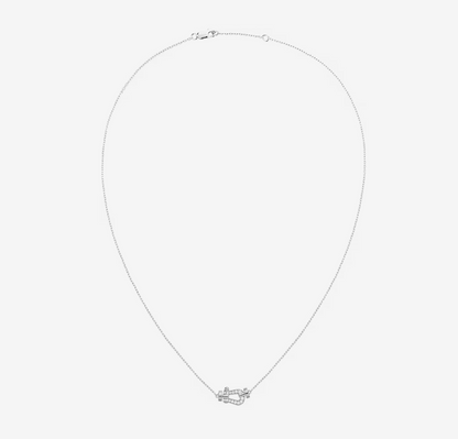 ˇGilded EraˇFORCE 10 DIAMOND SILVER NECKLACE MINI MODEL
