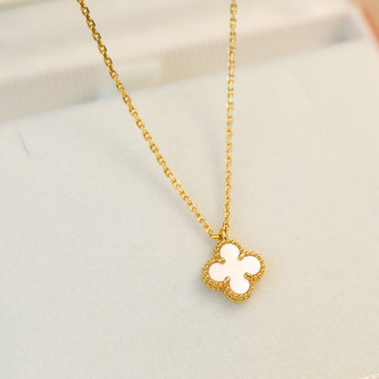 ˇGilded EraˇCLOVER MINI 9.5MM WHITE MOTHER-OF-PEARL NECKLACE