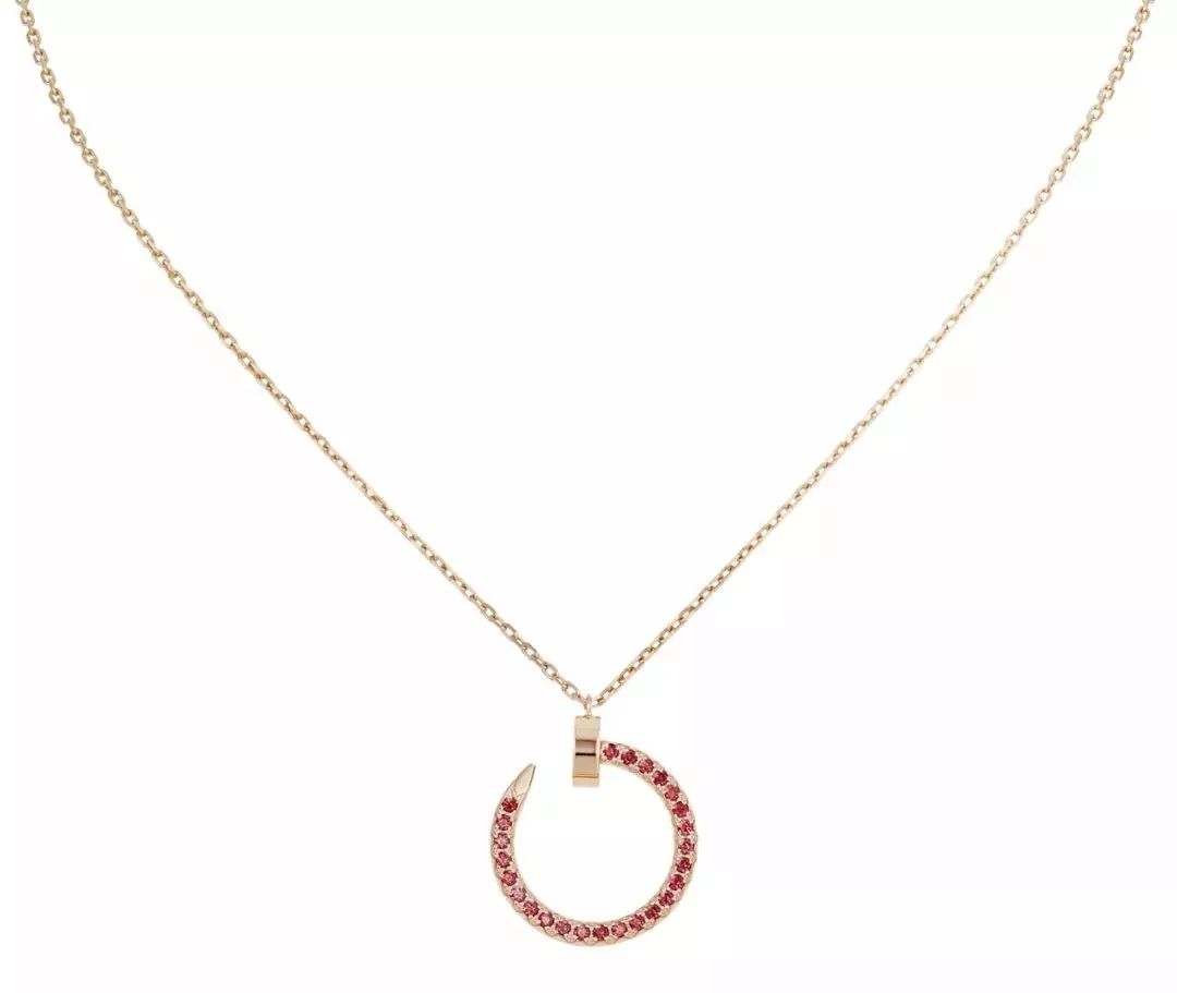 ˇGilded EraˇJUSTE NECKLACE GOLD RED DIAMONDS