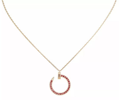 ˇGilded EraˇJUSTE NECKLACE GOLD RED DIAMONDS