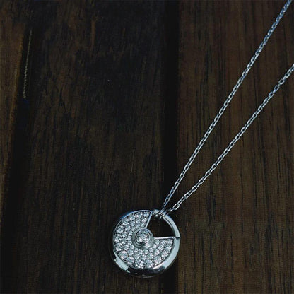 ˇGilded EraˇAMULETTE SILVER FULL DIAMOND NECKLACE