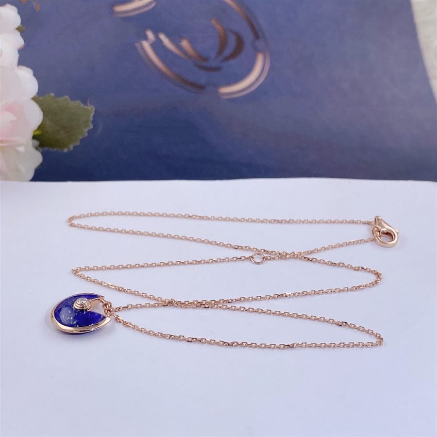 ˇGilded EraˇAMULETTE ROSE GOLD AGATE NECKLACE