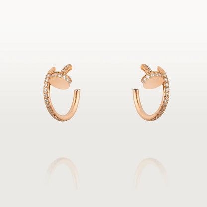 ˇGilded EraˇJUSTE EARRINGS 12.75MM PINK GOLD DIAMOND
