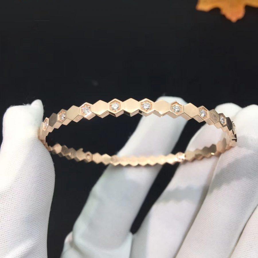 ˇGilded EraˇBEE LOVE PINK GOLD DIAMOND BRACELET