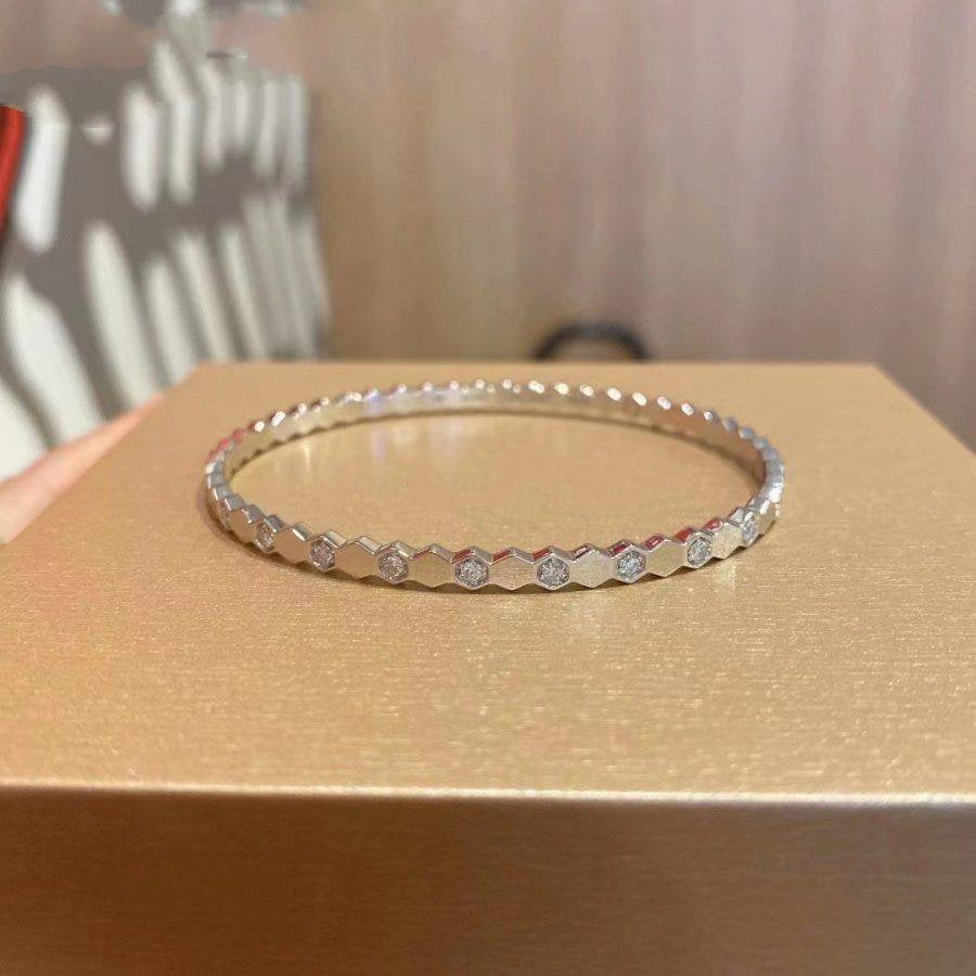 ˇGilded EraˇBEE LOVE SILVER DIAMOND BRACELET