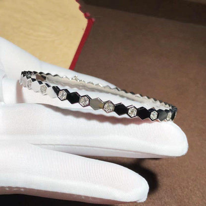 ˇGilded EraˇBEE LOVE SILVER DIAMOND BRACELET
