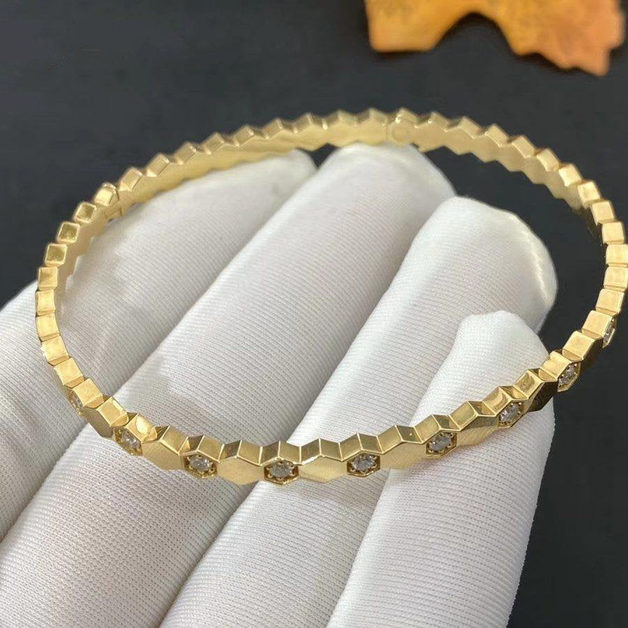 ˇGilded EraˇBEE LOVE GOLD DIAMOND BRACELET