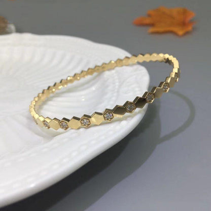 ˇGilded EraˇBEE LOVE GOLD DIAMOND BRACELET