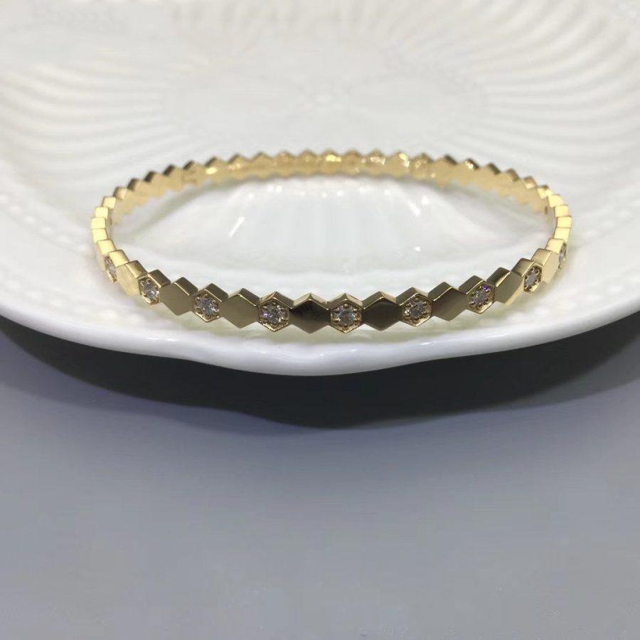 ˇGilded EraˇBEE LOVE GOLD DIAMOND BRACELET