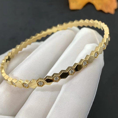 ˇGilded EraˇBEE LOVE GOLD DIAMOND BRACELET