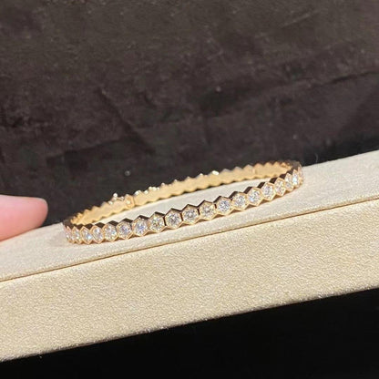 ˇGilded EraˇBEE LOVE GOLD BRACELET FULL DIAMOND