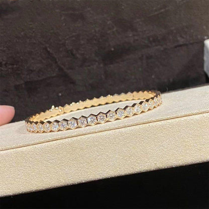 ˇGilded EraˇBEE LOVE GOLD BRACELET FULL DIAMOND