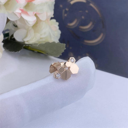 ˇGilded EraˇBEE LOVE PINK GOLD DIAMOND EARRINGS